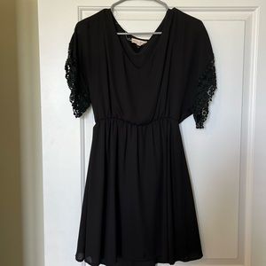 Altar’d State Black Dress with Lace Sleeves